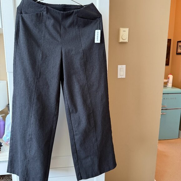 BNWT Old Navy Wide Leg Grey Trousers - Picture 1 of 7